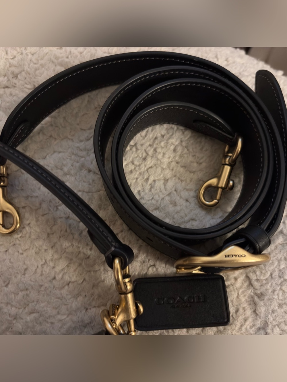 Coach Soft Tabby Shoulder Bag Black Brass Hardware - Picture 5 of 13